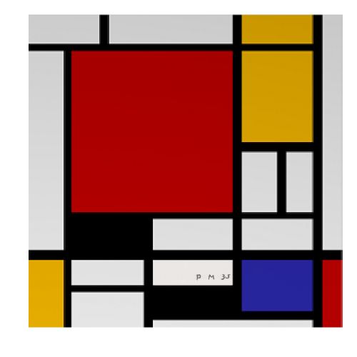 Piet Mondrian, Composition in white, red, yellow and blue